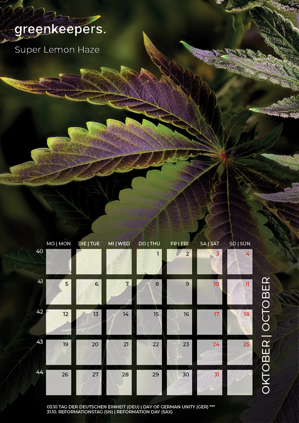 greenkeepers Jahreskalender 2026